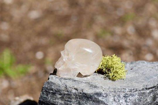Pale Pink Quartz Skull