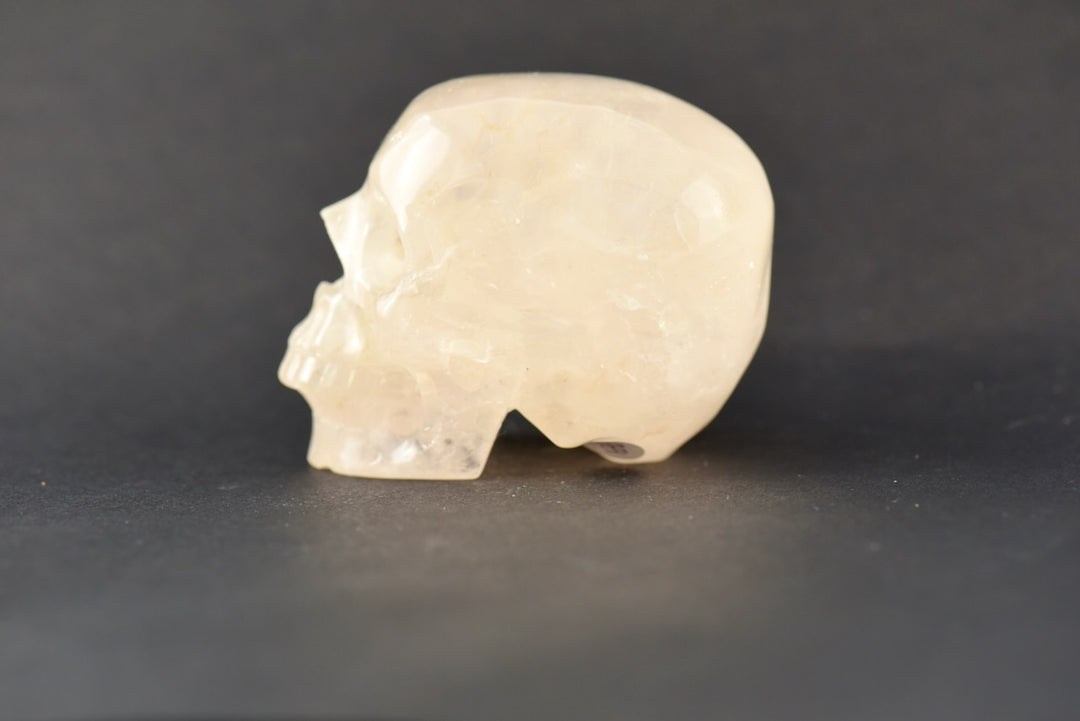 Pale Pink Quartz Skull