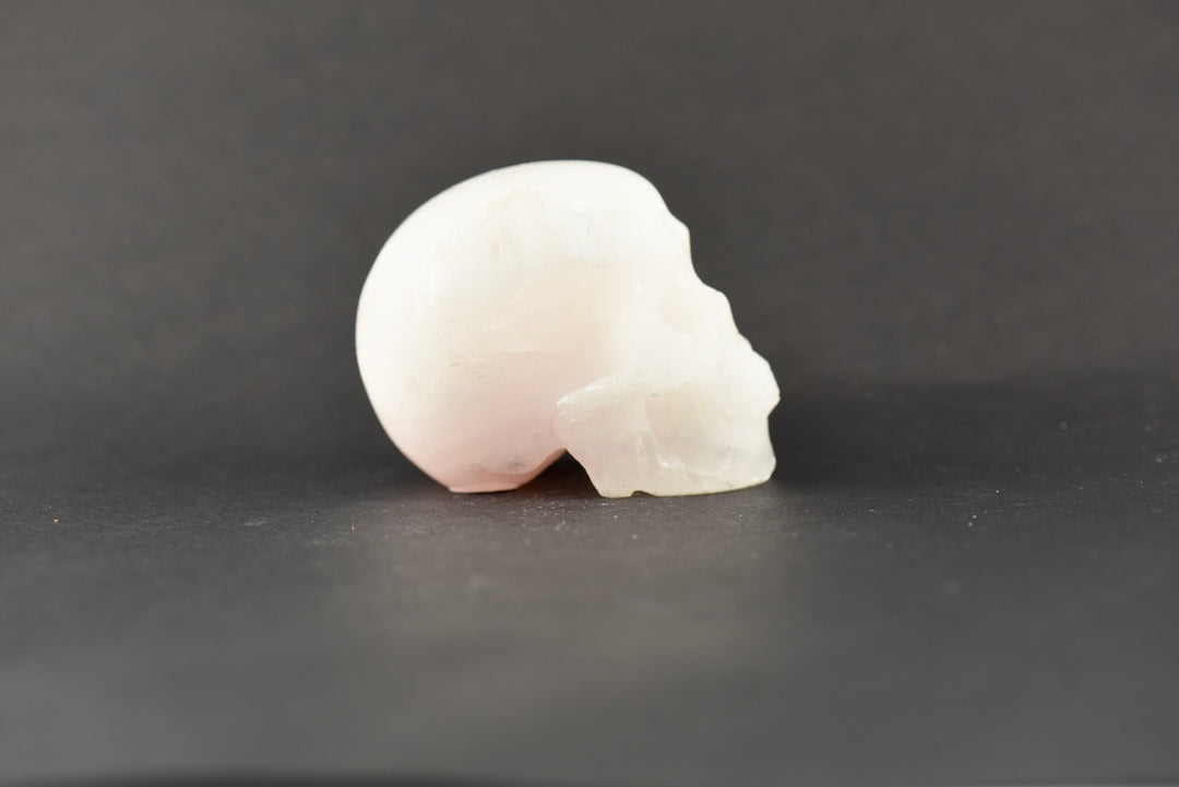 Pink Aragonite Skull