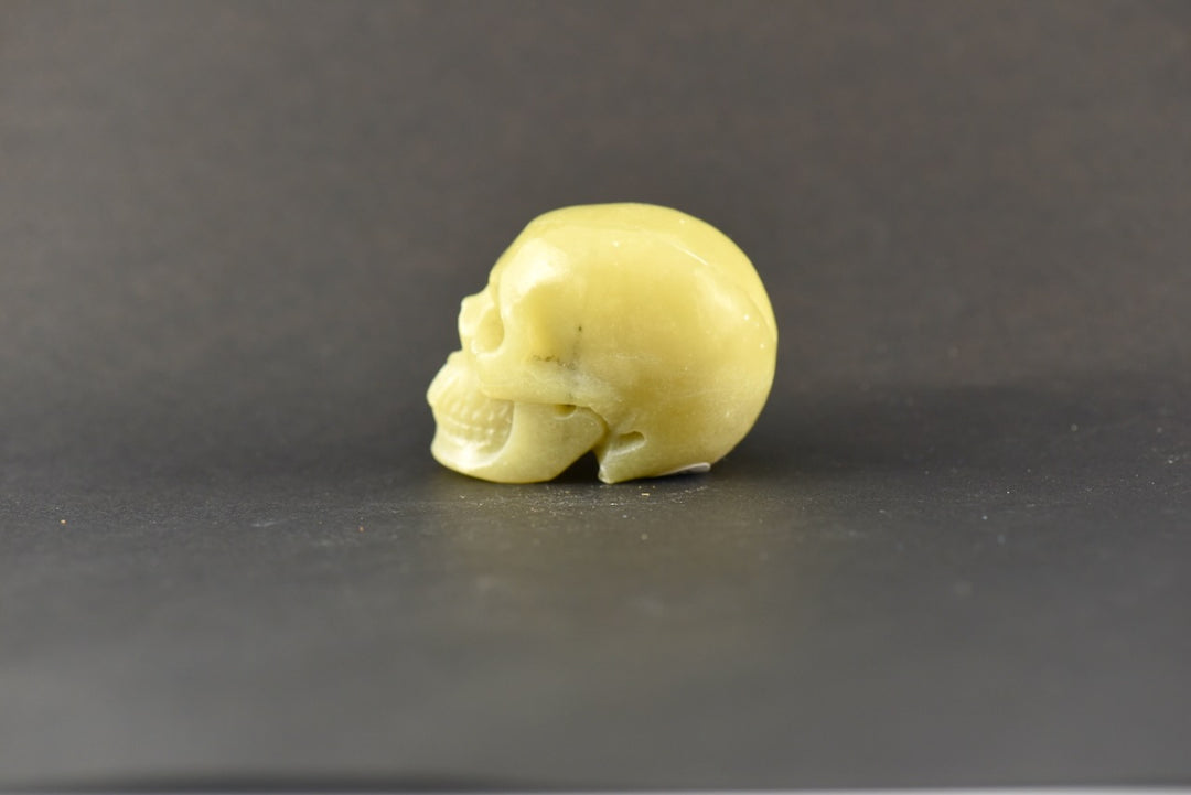 Green Jasper Skull