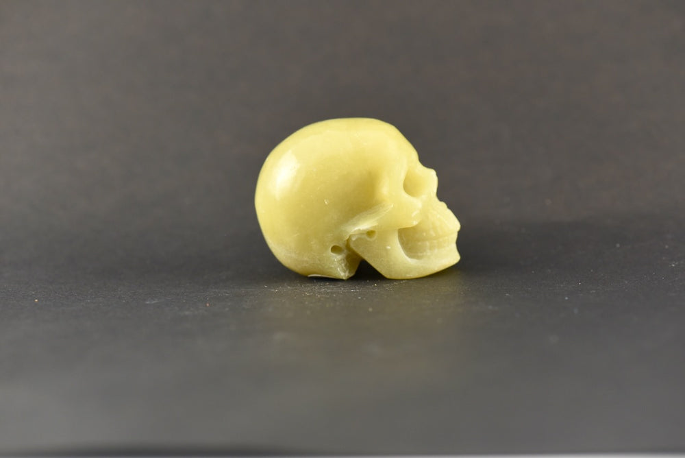 Green Jasper Skull