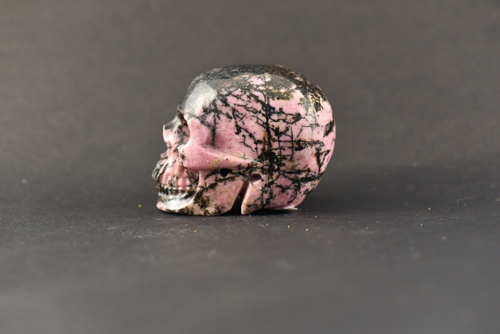 Rhodonite Skull