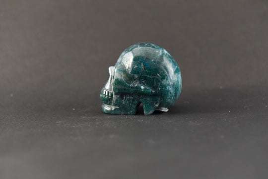 Moss Agate Skull