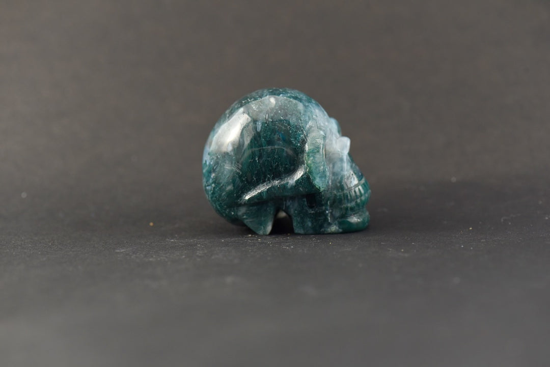 Moss Agate Skull