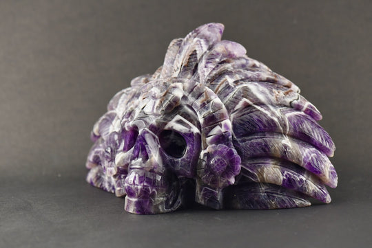 "Fantasia" Dream Amethyst Headdress Skull