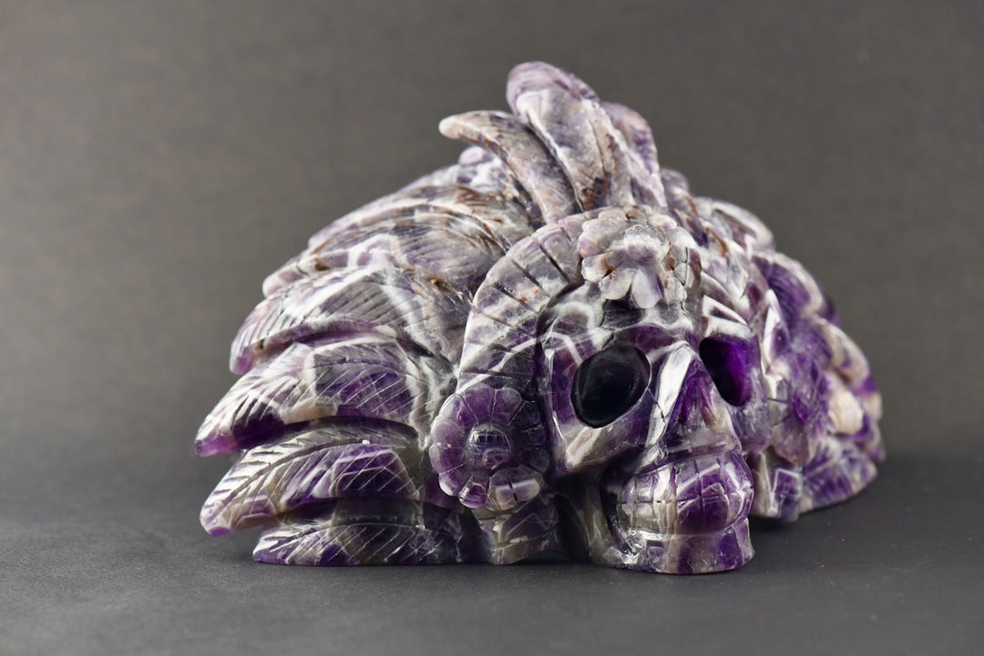 "Fantasia" Dream Amethyst Headdress Skull